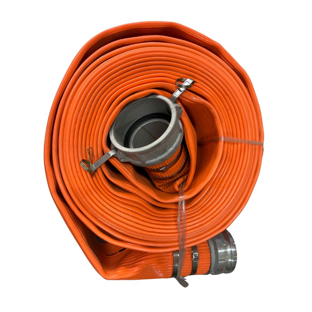 2025 Generic PVC Layflat Discharge Hose 4in x 50ft with Aluminum Camlock Fittings 150 PSI — New | Granby, QC, Canada