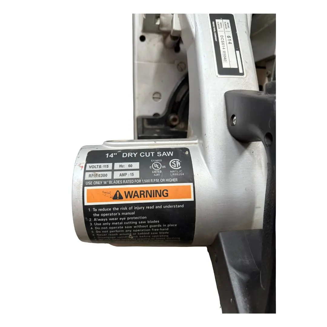 2001 Rigid Dry Cut Saw Rigid Model 614 — Used | Granby, QC, Canada